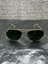 Vintage Ray Ban Bausch & Lomb USA Aviator Sunglasses Gold 58 14
