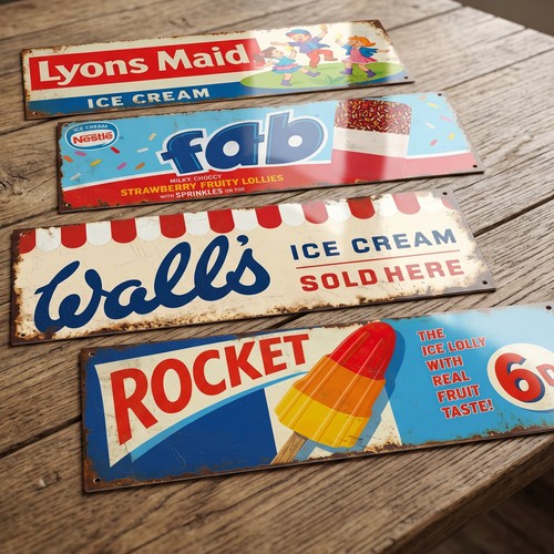 Retro ice cream metal - ice,