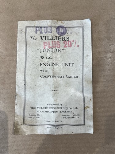 Villiers junior 98cc parts - villiers,