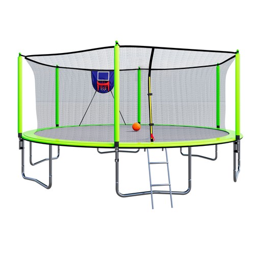 15ft trampoline basketball - w/,
