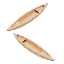  2 Pcs Canoe Craft Centerpieces Unfinished Wooden Boat DIY Project