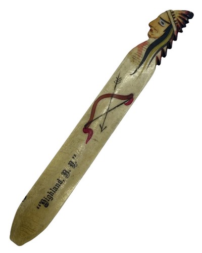Antique carved buffalo bone - buffalo,