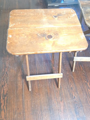 Two vintage wooden folding - , tv