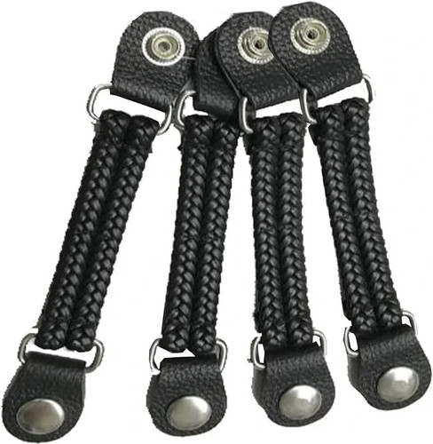 Plain braided black - plain, leather