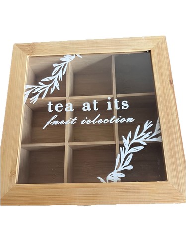 Tea bag wooden display box - wooden,