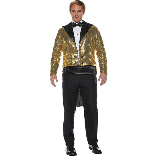 Sequin tailcoat adult gold std - sequin,