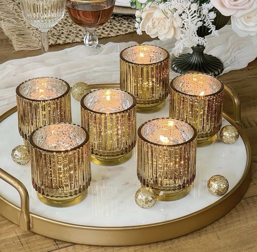 Kate aspen gold votive candle - gold,