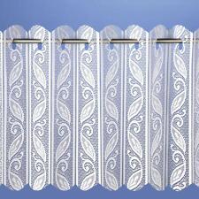 CORSICA LACE NET VOILE LOUVRE VERTICAL PLEATED WINDOW BLIND PANEL - WHITE