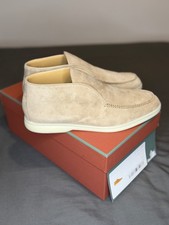 Loro Piana Open Walk Ankle Boot – Light Wood Smoke Suede | EU 42 | New