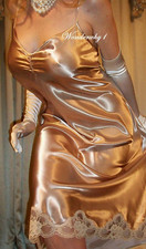 Vtg Farr West Style Gold Satin