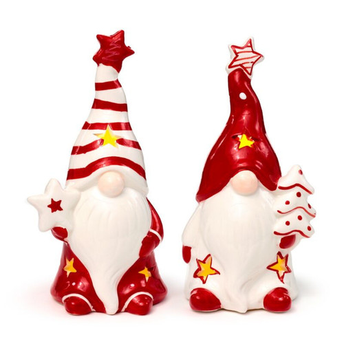 Ceramic led christmas gonk - ceramic,