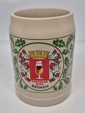 Vintage German Stoneware Beer Dressler Bier Bremen 0.5 L Tankard. 