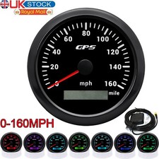 85mm Black Waterproof GPS Speedometer 0-160MPH for Marine Boat Car Motorcycle
