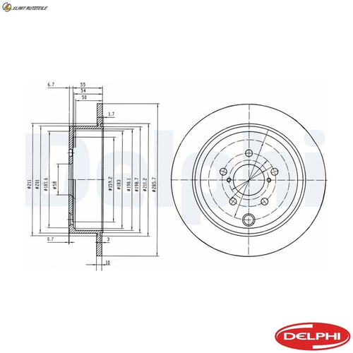 Brake discs bg4158 for - 2x,