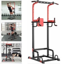Home Gym Power Tower Dip AB Pull/Chin Up Bar KNEE/LEG Fitness Workout Station UK