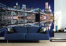 Wall mural photo Teen's bedroom Wallpaper 100x72inch New York City blue Skyline