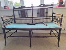 Edwardian Wooden Hall Bench /