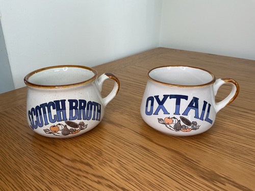 Vintage retro stoneware soup - vintage,