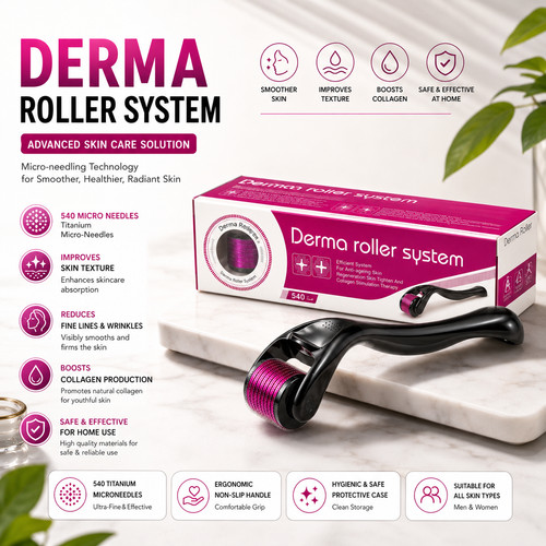 Derma skin roller 540 - 540, titanium