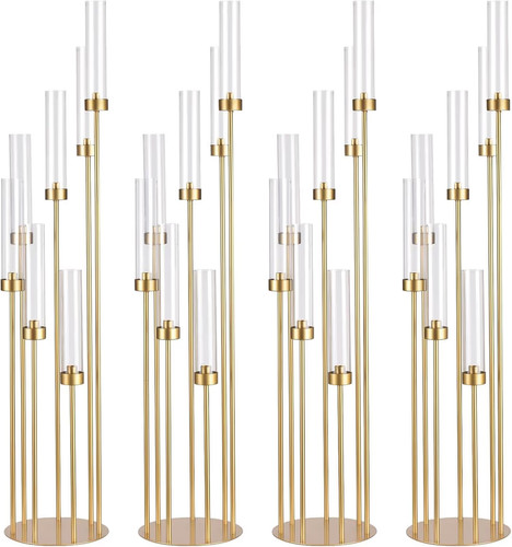 Gold arm floor candelabra - gold,