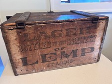 LEMP St. Louis Beer Bottle Wood Crate 1800s 1900s Pre Prohibition Falstaff Sign
