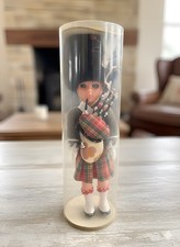Vintage Scottish Souvenir Doll – Highland Piper with Bagpipes 