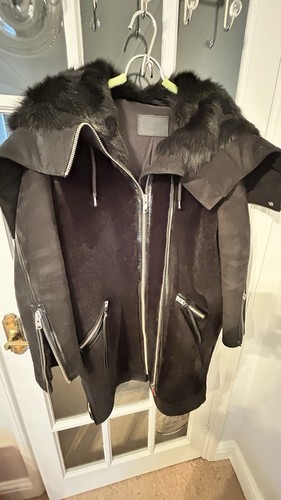 Allsaints shearling black - shearling,