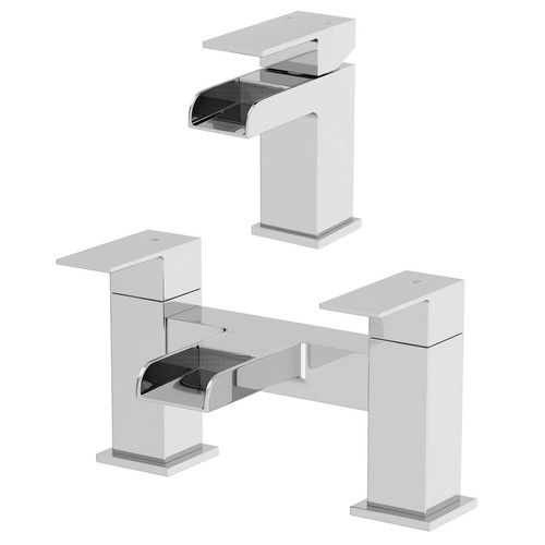 Waterfall bathroom taps - taps, chrome