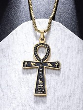 Gold Ankh Pendant Necklace