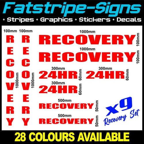 Recovery truck stickers - recovery,