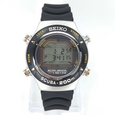 SEIKO S800-0010 SCUBA AIR DIVER'S 200M VINTAGE DIGITAL WATCH JAPAN 1992