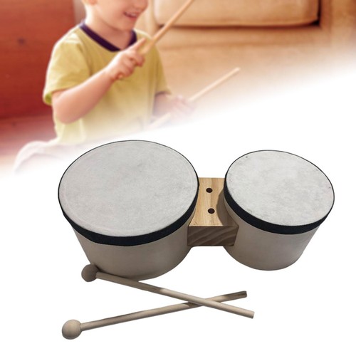 Wooden bongo drums and - wooden, 5”