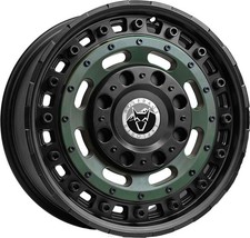 Wheels 17" Wolfrace Explorer Slotmag Black/Green For Lexus GS 300 Mk1 91-97
