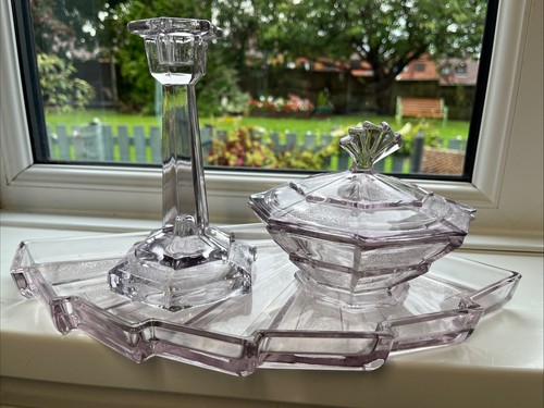 Vintage art deco purple glass - deco,