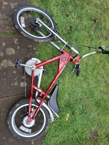 Red low rider - rider, bike