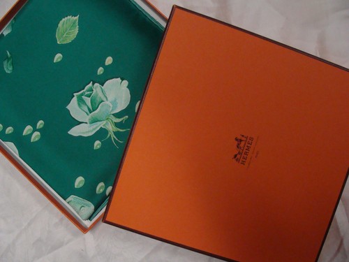 Hermes silk scarf rosee - silk,