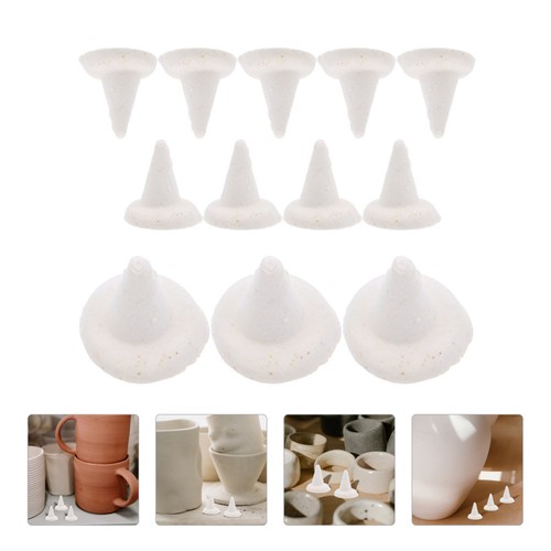 12pcs white ceramic kiln nails - white,