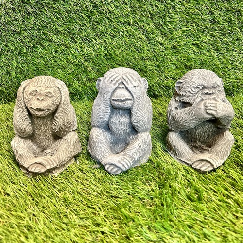 Concrete monkeys hear see - concrete,