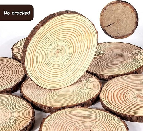 Bespoke natural wood log slice - natural,