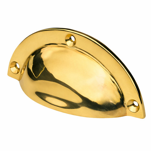 Polished brass drawer pull - polished,
