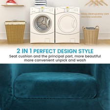 2-Piece High Stretch Tub Chair Cover Set Soft Velvet Slipcovers for Dining Room