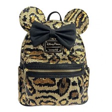 Loungefly Disney Minnie Mouse Leopard Print Sequin Mini Backpack - BRAND NEW!!