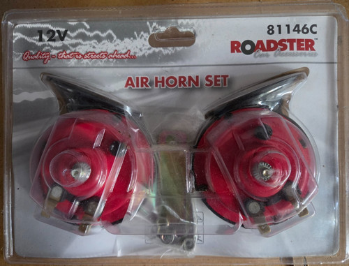 Roadster 12v car air horn - 12v, set