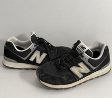 New Balance 574 Men's Size 11 Black White Cream Suede Athletic Shoes U574LL2