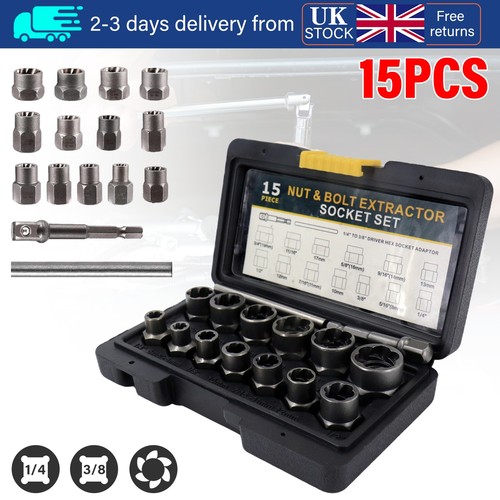 15pcs extractor socket set - socket,