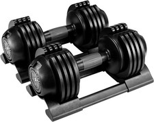 Adjustable Dumbbell 20Kg Set Pair Gym Home Dumbbells Quick Dial Fitness Exercise