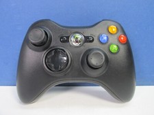 WORKING microsoft XBOX 360 BLACK OFFICIAL wireless CONTROLLER PAD
