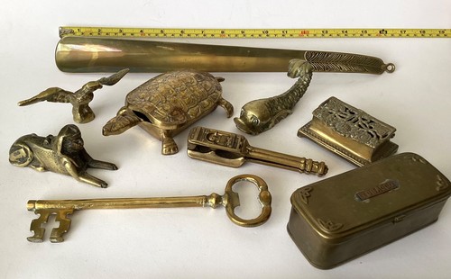 Vintage brass items - brass,