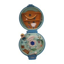 Vintage Polly Pocket Bluebird 1992 Jewelled Under the Sea Compact Blue Shell 💙