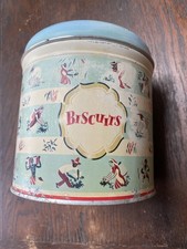 Worcester Ware Tin. Rare Global Harvesting Pattern, 50s Retro Biscuit Storage.